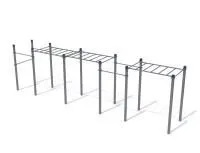 Классический трехуровневый рукоход с турниками 108х3,5 мм