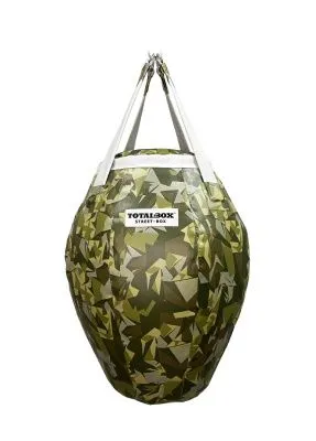 Груша боксерская набивная Уличная бочка малая Street Box TOTALBOX Зеленый камуфляж
