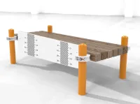 Скамья для испытания наклон вперед из положения стоя с прямыми ногами на гимнастической скамье