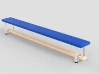 Скамья гимнастическая с металлическими ножками мягкая