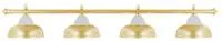 Лампа на четыре плафона «Crown» (золотистая штанга, золотистый плафон D38см)
