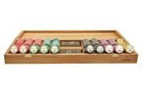 Набор для покера Valentino Poker Room Ceramic на 500 фишек в дубовом кейсе, Partida