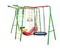 Спортивно-игровой комплекс Kampfer Wunder Sommer (Гнездо большое синее (желтая лиана, красный гамак))