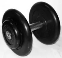 Гантель 22 кг с вращающейся хромированной ручкой