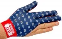 Перчатка для бильярда на правую руку синяя с рисунком коллекция Renzo Longoni из линейки Renzline