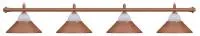 Лампа на четыре плафона «Jazz» (бронзовая штанга, бронзовый плафон D38см)