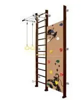 Шведская стенка Kampfer Jungle Wall Boy (№5 Шоколадный Высота 3 м белый антик турник)