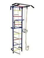 Спортивный комплекс Крепыш Г-образный Пристенный-1 (Синий/ПВХ/Разноцветные)