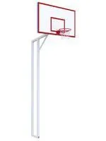 Баскетбольная стойка двухопорная с игровым щитом 1800х1050 мм и усиленным кольцом