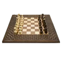 Шахматы + нарды резные"Армянский Орнамент" 60, Haleyan