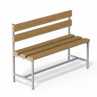 Скамейка для раздевалок со спинкой (разборная) 1500 мм