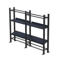 Модульный стеллаж для гантелей, гирь и медболов 2580х430х1950 (2 секции)