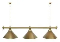 Лампа "STARTBILLIARDS" 3 пл.(плафоны золото, штанга золото)