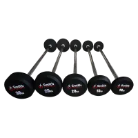 Набор обрезиненных фиксированных штанг Smith DB145-BS 10-30кг с прямой ручкой, шаг 5кг
