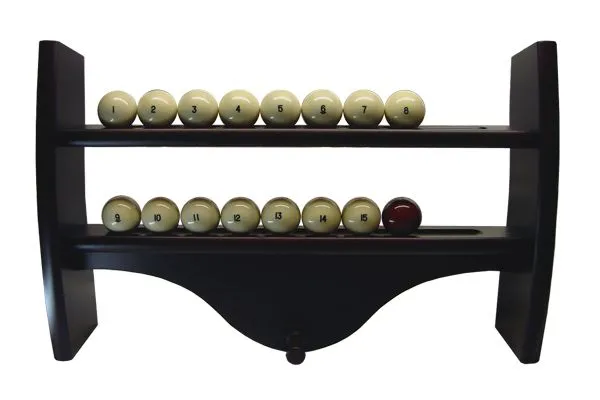 Полка для шаров навесная узкая махагон 4 полки