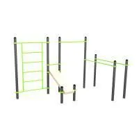 W301 Воркаут (брусья, турник, шведская стенка и наклонная скамья для пресса) ZAVODSPORTA