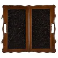 Нарды кожаные РФН "Цветок" малые в дипломате