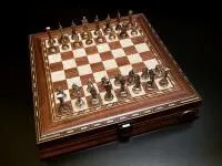 Шахматы "Илиада мини" орех антик