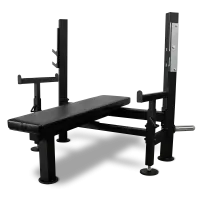 Скамья для жима лёжа со страховочными упорами BRONZE GYM PARTNER ML-902