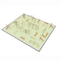 Парковая площадка для Воркаут и WRK 6_76mm