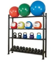 Модульный стеллаж для гантелей, гирь и медболов 1800х360х1850