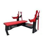 Стойка домкратная для пауэрлифтинга со скамьей, страховочными упорами и платформой для партнера