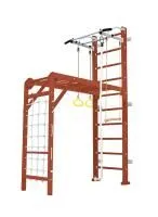 Шведская стенка Kampfer Union Wall (№4 Вишневый Стандарт белый турник)