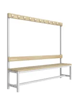 Скамейка для раздевалки c вешалкой односторонняя разборная