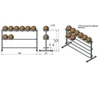 Подставка для медболов (3 уровня) V-SPORT