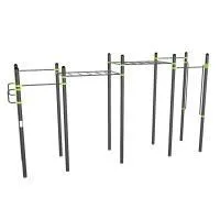 W324 Воркаут (поручни, 2 турника, рукоход клас. 2 ур., 2 перекладины, перекладины верт.) ZAVODSPORTA