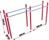 Комбинированные брусья на 2 уровня