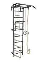 Спортивный комплекс Крепыш Г-образный Пристенный-1 (Серый/Металл/Хром)