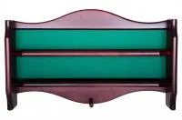 Полка для шаров навесная махагон с сукном