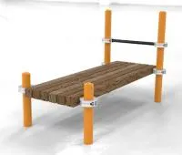 Лавочка Воркаут для пресса с перекладиной SP WRK-28