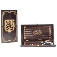 Нарды средние РФН венге рисунок золото "Герб"