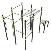 W326 Воркаут (поручни, 7 перекладин, рукоход клас., шведская стенка, наклонная скамья) ZAVODSPORTA