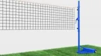 Волейбольная сетка с мобильными универсальными стойками, диаметр: нить 2,6 мм, трос 3 мм