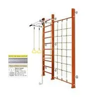 Шведская стенка Kampfer Winner Wall (№4 Вишневый Стандарт белый антик турник)