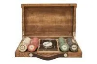 Набор для покера Luxury Ceramic на 200 фишек в кейсе из ясеня, Partida