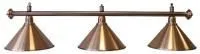 Лампа на три плафона «Elegance» (бронзовая штанга, бронзовый плафон D35см)