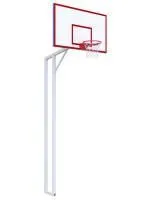 Баскетбольная стойка двухопорная с игровым щитом 1800х1050 мм и массовым кольцом