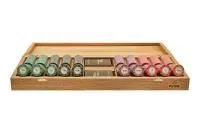 Набор для покера Luxury Ceramic на 500 фишек в дубовом кейсе, Partida