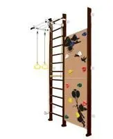 Шведская стенка Kampfer Jungle Wall Girl (№5 Шоколадный Высота 3 м белый турник)