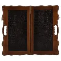 Нарды кожаные РФН "Аллигатор" средние в дипломате