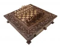 Шахматы резные в ларце "Имперские" Armenakyan