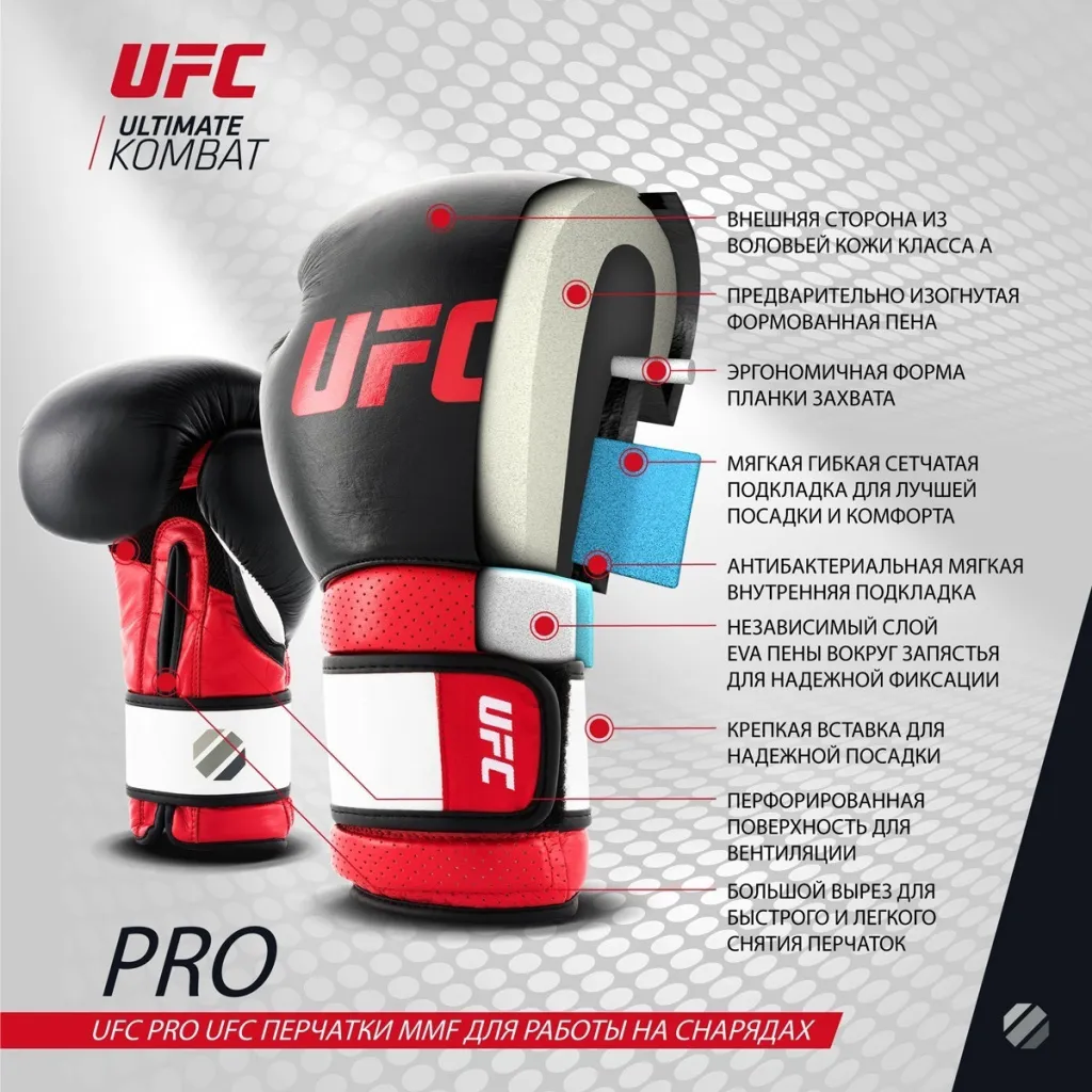 UFC Перчатки MMA для работы на снарядах