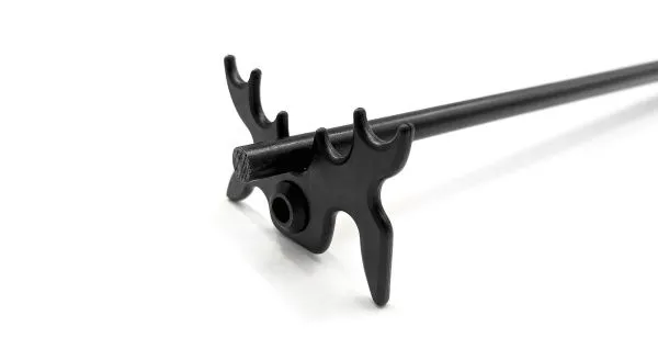 Древко с резьбой для машинки + машинка "Rasson" (145 см, машинка Cross латунь)