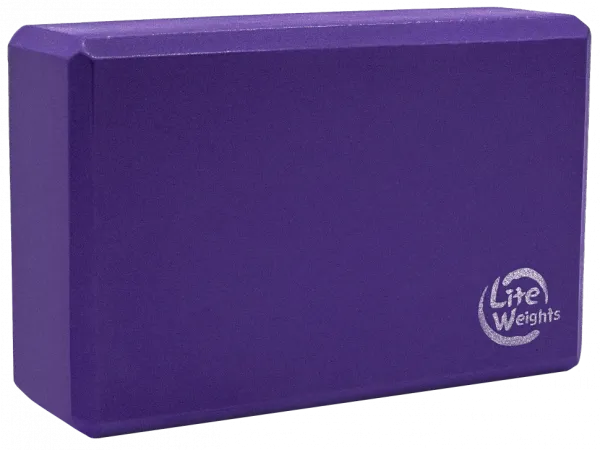 Блок для занятий йогой Lite Weights 5496LW, фиолетовый