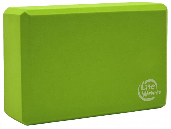 Блок для занятий йогой Lite Weights 5497LW, салатовый