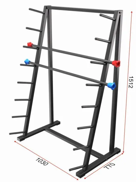 Стойка для бодибаров 8 уровней горизонтальная